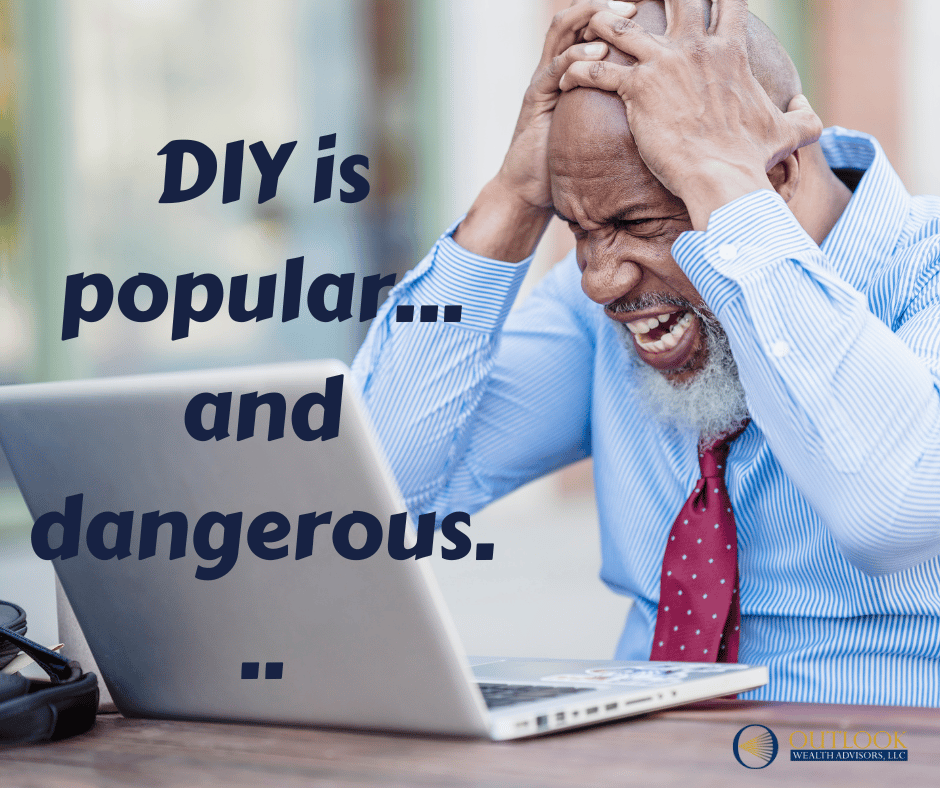 DIY, do-it-yourself, frustrated man, retirement planning, wealth management